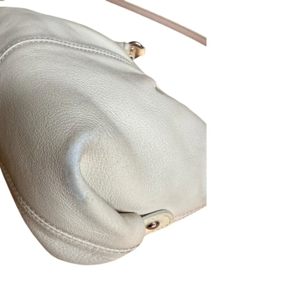 Coach Cream Crossbody Bag with Logo Tag